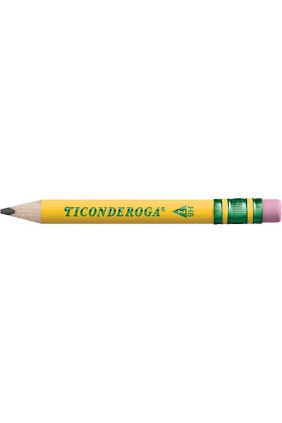 erorex My First Short Triangular Wood Cased Pencils #2 Hb Soft With Erasers Yellow 4 Count