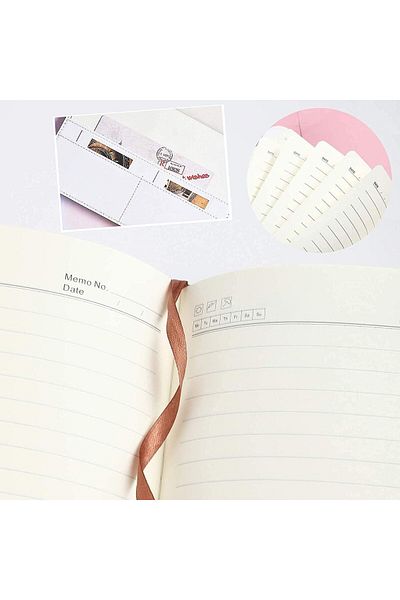 erorex Diary With Lock Writing Notebook With Card Holder Faux Leather Cover Diary Refillable Password A5