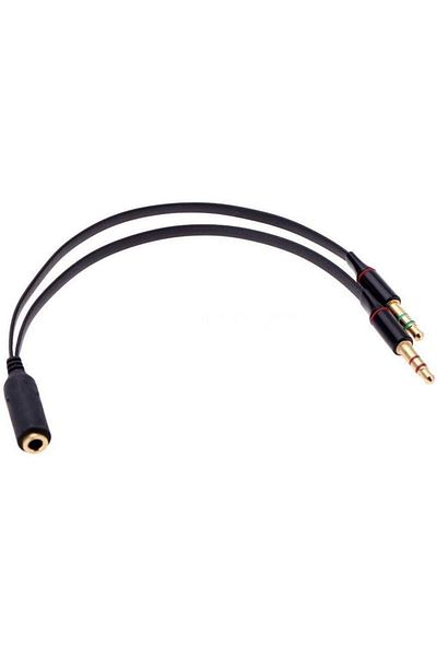 erorex 3.5Mm Headphone Microphone Audio Splitter Cable For Cell Phone Tablet Laptop