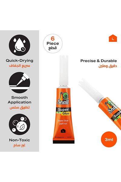 erorex Super Glue 6 Pieces Fine Tip Transparent Quick Bonding Instant Adhesive On Metal Plastic Wood Glass