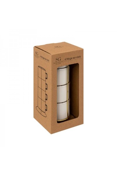 Secret de Gourmet Set of 4 cups with stand, Arya, 170 ml