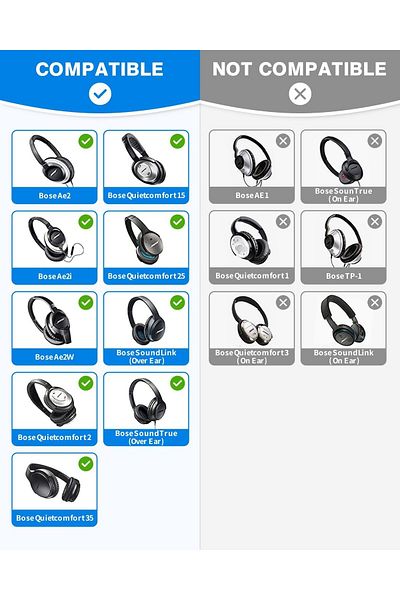 erorex وسائد أذن احترافية، وسائد أذن بديلة متوافقة مع سماعات Bose Quietcomfort 15
