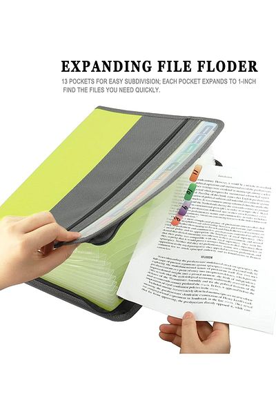 erorex Expanding File Folder File Folder Expanding Zip File Folders With Zipper Closure Document Organizer