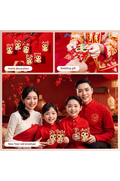 erorex 36Pcs Red Envelopes 2025 Chinese New Year Chinese Red Packets For Money 2025 Snake Lunar New Year