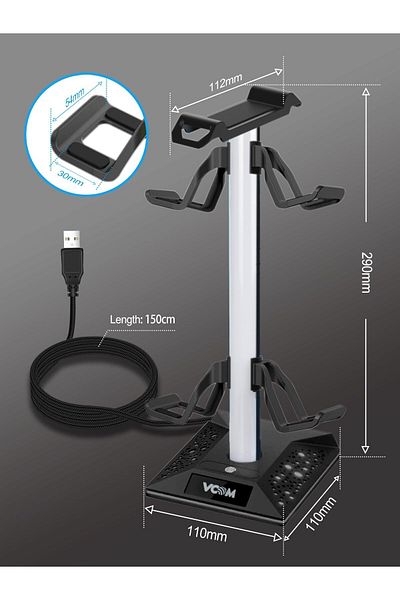erorex حامل سماعة رأس متوافق مع جهاز PS5 وPS5 Slim وسماعة Pulse Elite وحامل سماعة رأس متوافق مع جهاز PS5 Slim وسماعة Pulse Elite