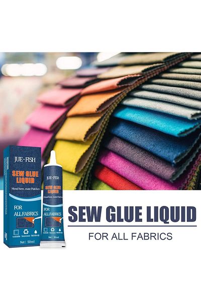 erorex Fast Dry Fabric Glue Fabric Fusion Permanent Fabric Sewing Adhesive Glue Cloth Repair Sew Glue Diy