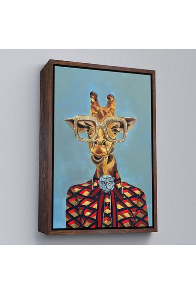 Harita Sepeti Pictură decorativă de perete Socialite Girafă cu cadru alb