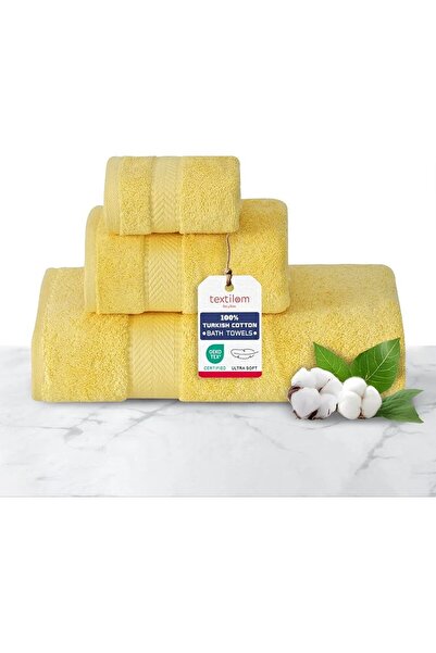 NikAr Home طقم مناشف قطنية مكون من 3 قطع