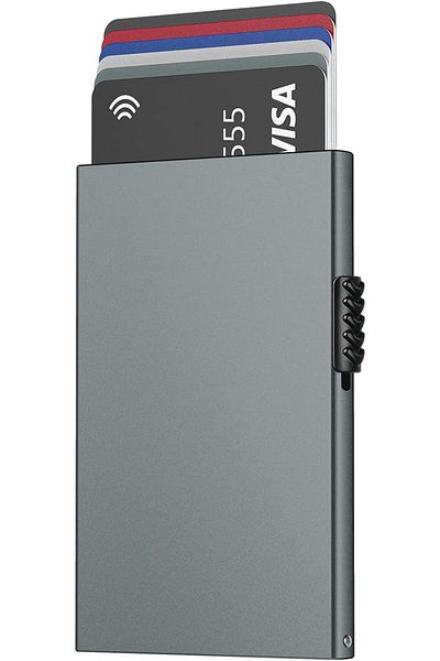 erorex Card Wallet Pop Up Card Holder Credit Card Holder Rfid Blocking Minimalist Slim Metal Case For Men