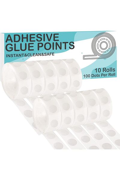 erorex 1000 Pieces Clear Glue Points Dots Double Sided Adhesive Removable For Balloons Craft Sticky