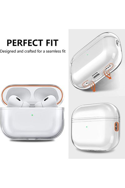 erorex جراب قفل آمن متوافق مع Airpods 4 جراب TPU صلب رائع متين مدرع عسكري مقاوم للصدمات