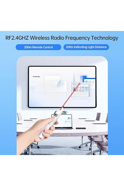 erorex Wireless Presenter Remote Controller Wireless Presentation Pointer With Stick Stylus Pen For