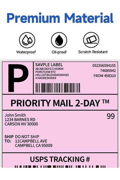 erorex 241Bt Labels Packs Of 500 4X6 Per Fan Fold Thermal Labels Compatible With 241Bt D520Bt B246D Label