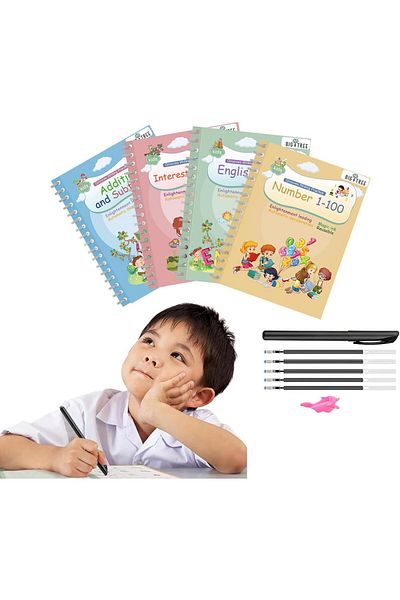 erorex Magic Ink Copybooks For Kids Reusable Handwriting Workbooks For Preschools Grooves Template Design