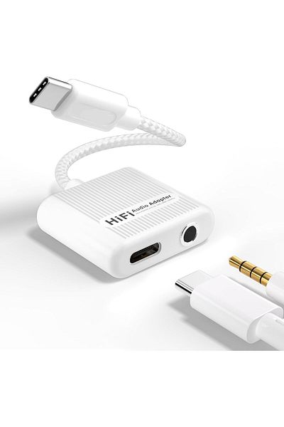 erorex Usb C To 3.5Mm Headphone Jack Adapter Type C Aux Dongle For Iphone 16 16 Pro 15 Compatible For Ipad