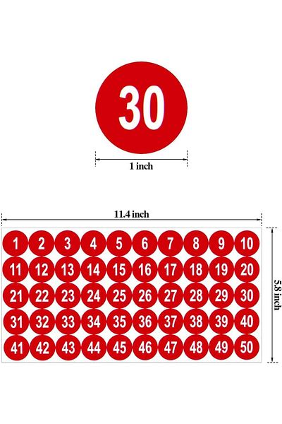 erorex 10 Sheets 1 To 50 Number Stickers Number Stickers Self Adhesive Decal For Indoor And Outdoor