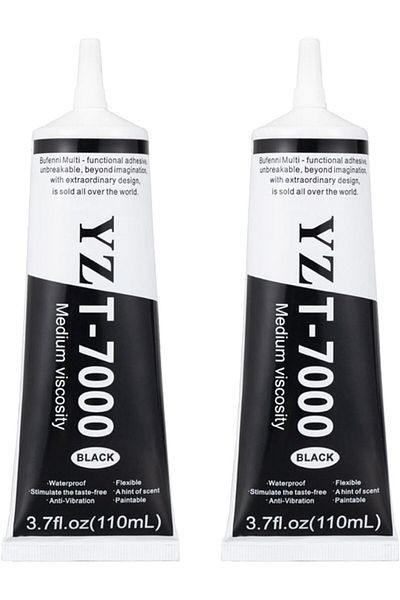 erorex 2 Pack 110Ml Phone Repair Glue Adhesive Black Glues Multipurpose T 7000 Super Glue Waterproof Glue