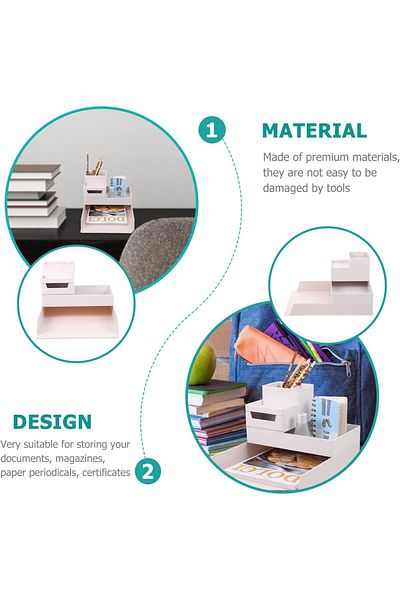 erorex Desk File Organizer Stackable Letter Tray Paper Organizer Plastic Grey 3 Tier Approx. 12.58 X 9.43