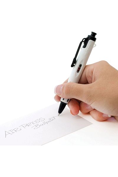 erorex 56068 Airpress Ballpoint Pen White 1 Pack. Pressurized Pen Easily Writes Overhead And On Wet Paper