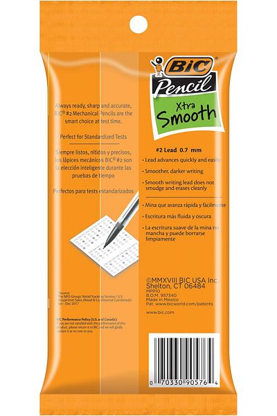 erorex Xtra Life Mechanical Pencil Clear Barrel Medium Point 0.7Mm 10 Count