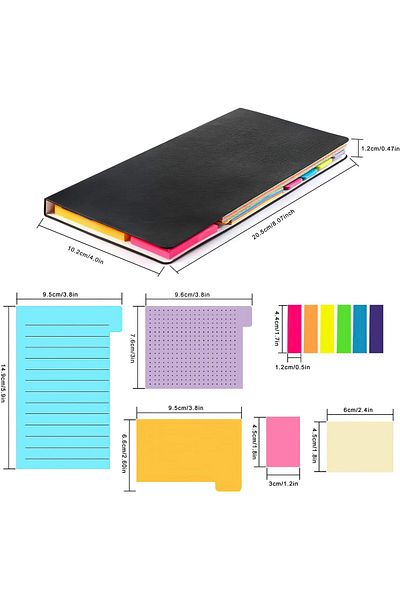 erorex Sticky Notes Set 410Pcs Divider Sticky Notes Tabs Divider Self Stick Notes Pads Bundle With
