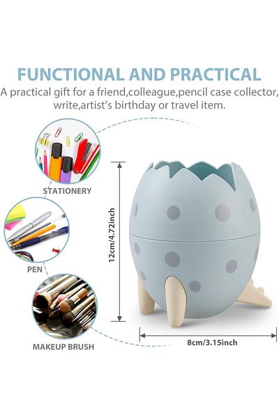 erorex Pen Holder For Desk Dinosaur Egg Color Pencil Holder Pen Cup Makeup Brush Holder Stationery