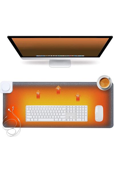 erorex Heated Mouse Pad 80 X 33 Cm Multifunctional Heated Desk Pad 26 Levels Of Adjustment And 4 Hour