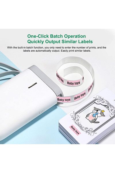 erorex Mini Label Maker Machine Portable Thermal Label Printer With 1 Roll Thermal Paper Handheld Name