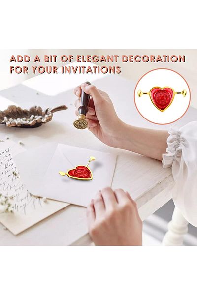 erorex 3 Pack Metal Wax Seal Molds With Round Flower Heart Shape For 1 Inch Wax Seal Stamp Diy Craft