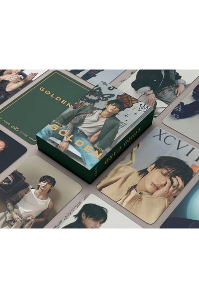 erorex 55Pcs Kpop Bts Jungkook Photocard Bts Jungkook 2023 New Album Golden Solo Lomo Card Set Lomo Card