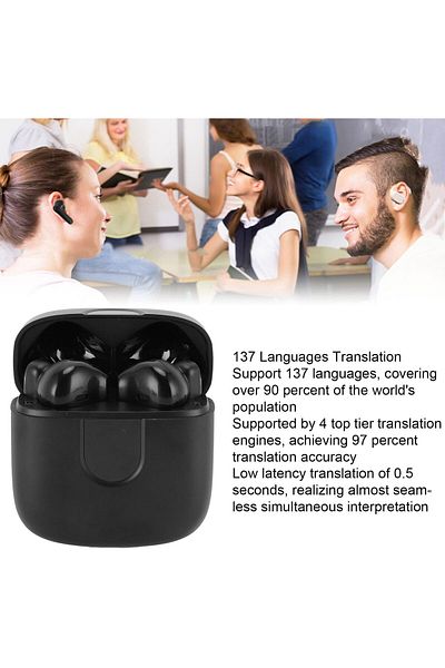 erorex Language Translator Earbuds Two Way Translator Device With App Support 137 Languages Translation