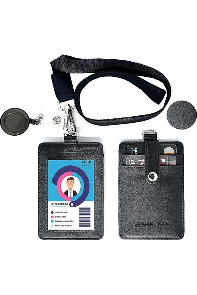 erorex Id Badge Holder Access Card Holder Badge Id Holder Reel Retractable Lanyard Strap Wallet Case
