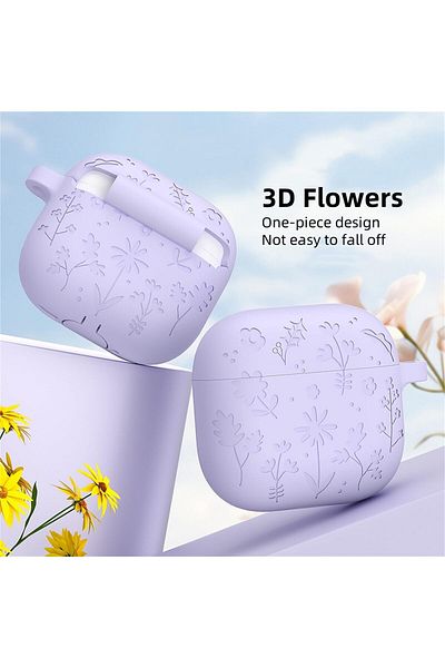 erorex Case Compatible With Samsung Galaxy Buds3 Galaxy Buds3 Pro With Carabiner Carbon Fiber Texture