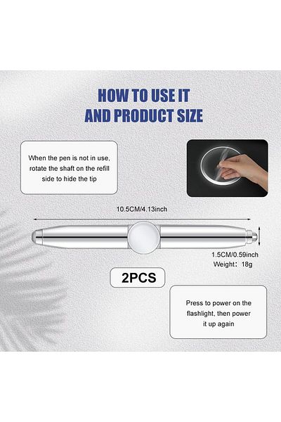 erorex Ballpoint Pen Spinning Pen With Led Light Multi Functional Pen Help Stress Reducer And Thinking