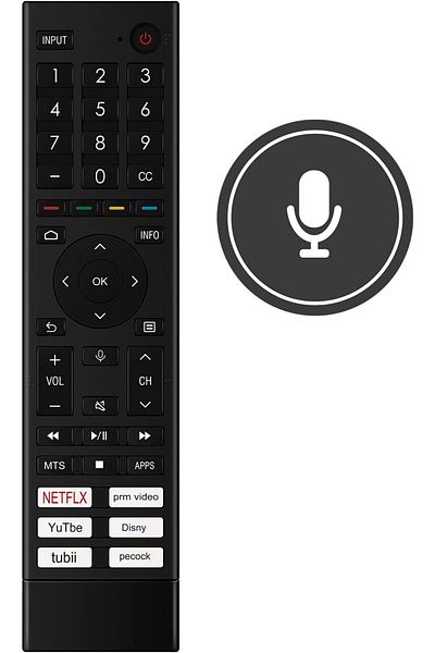 erorex Erf3B69 Voice Replaced Remote Control Fit For Hisense Android Smart Tv Hu65A6127Uw Hu55U7Ag