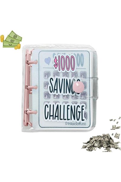 erorex 1000 Savings Challenge Binder Money Saving Binder Reusable Budget Savings Challenges Book With