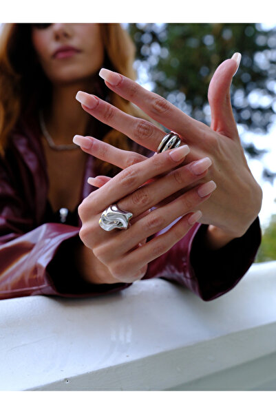 LİNYA JEWELLERY Jayla Yüzük Parlak Gümüş