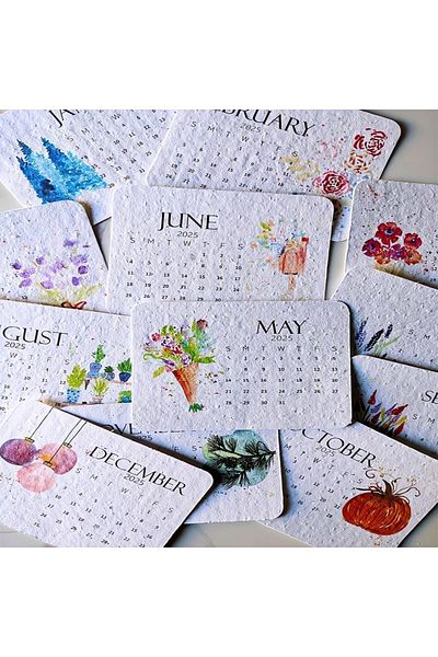 erorex 2025 Plantable Seed Calendar Eco Friendly Plantable Seed Calendar The Perfect Modern Greening