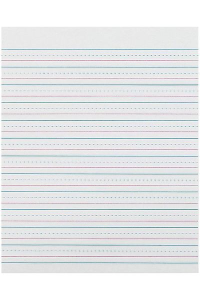 erorex Paczp2413 Zaner Bloser Sulphite Handwriting Paper Dotted Midline Grade 2 1.27 Cm X .64 Cm X .64 Cm