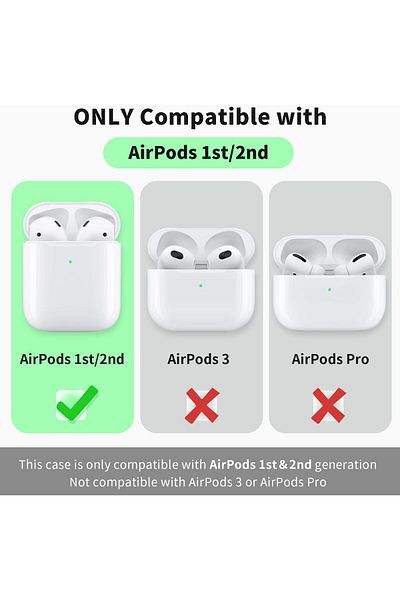 erorex متوافق مع Airpods 3 جراب شحن TPU + غطاء حماية من الألومنيوم ممتص للصدمات