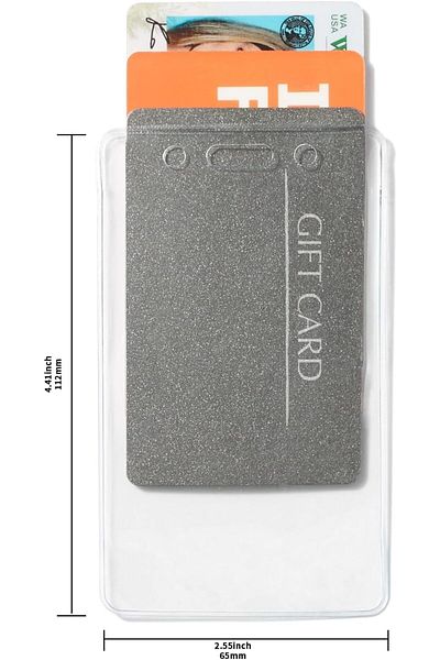 erorex Clear Name Id Badge Holder Vertical Pack Of 50