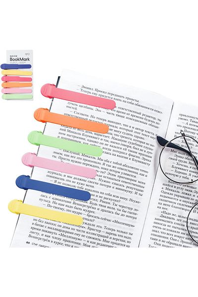 erorex Silicone Bookmarks 6Pcs Automatic Bookmarks For Reading Lovers Teachers Students Pagekeeper