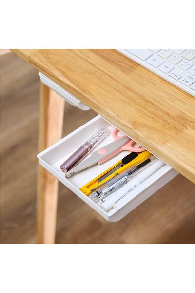 erorex Under Desk Drawer Hidden Self Adhesive Under Table Drawer Slide Out Pencil Tray Drawer For Memo