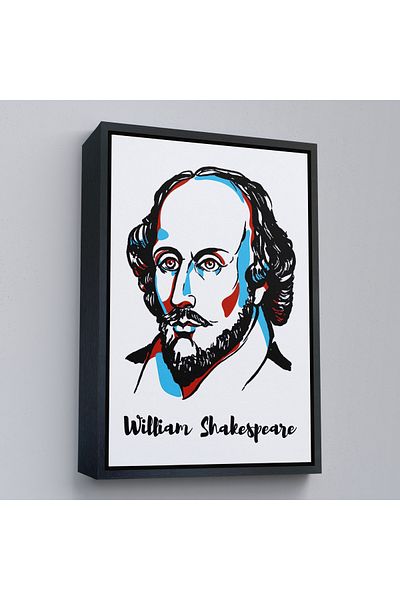 Harita Sepeti Tablou decorativ pe pânză William Shakespeare cu cadru auriu