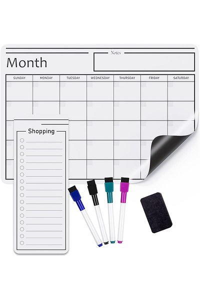 erorex Magnetic Dry Erase Whiteboard Calendar 12 Inch X 17 Inch