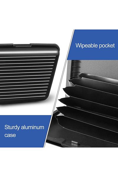 erorex 2 Pieces Credit Card Holder Slim Mini Rfid Blocking Credit Card Protector Aluminum Business Card