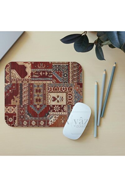 riyaz Halı Motif Desen 3 - Dikdörtgen Mouse Pad, 17,5 cm x 19,50 cm