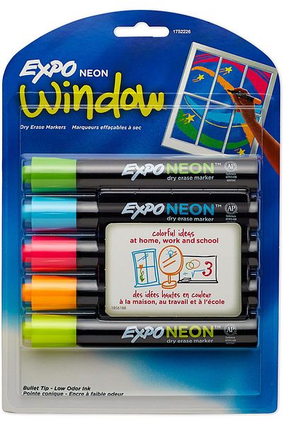 erorex Dry Erase Neon Markers Bullet Tip Dry Erase Markers Whiteboard Markers Assorted Colors 5 Count