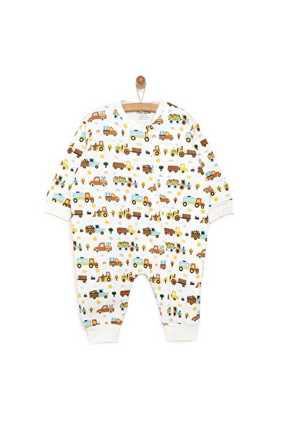 ebebek Hello Baby Erkek Bebek Uyku Tulum Araba Desenli İnterlok Fermuarlı 2 T...