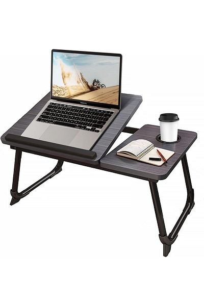 erorex Laptop Bed Tray Desk Adjustable Folding Laptop Bed Table Portable Standing Desk Foldable Lap Tablet